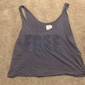 Grey flowy tank top